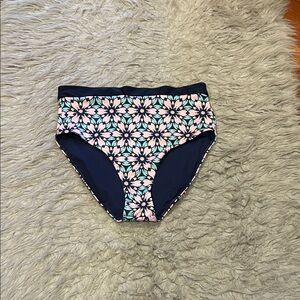 NWT Janela Bay Pink And Blue High Waisted Bikini Bottoms